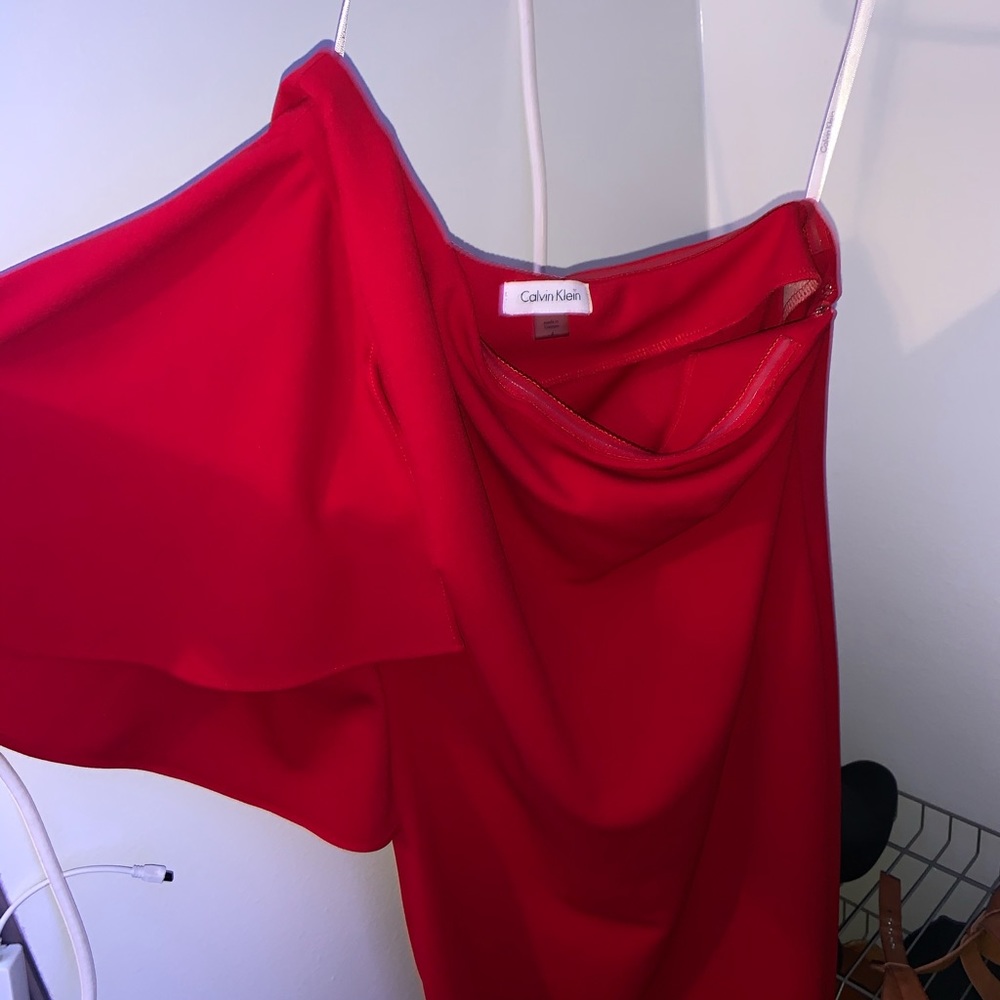 Red short dress